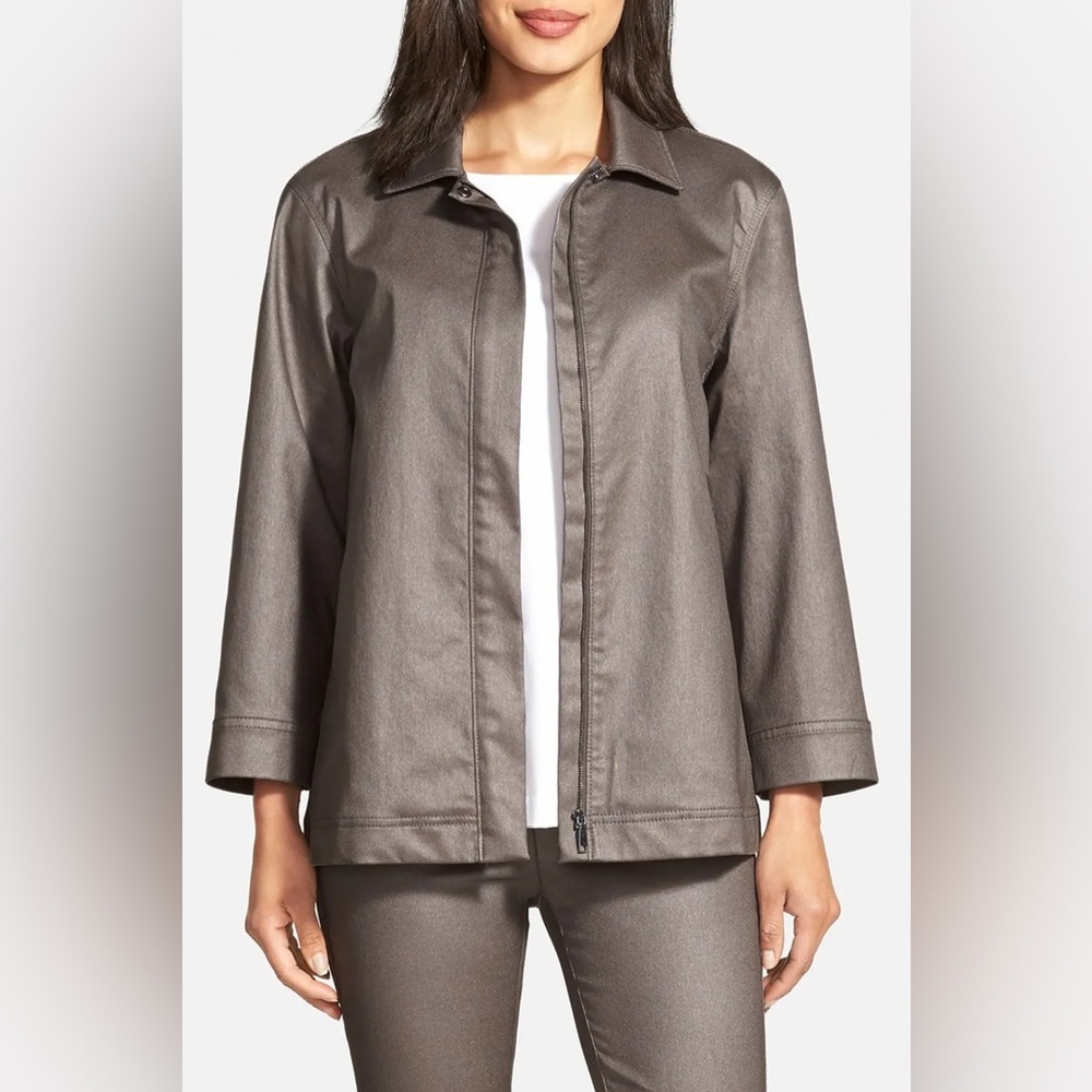 Lafayette 148 Metallic Brown Oversized Jacket